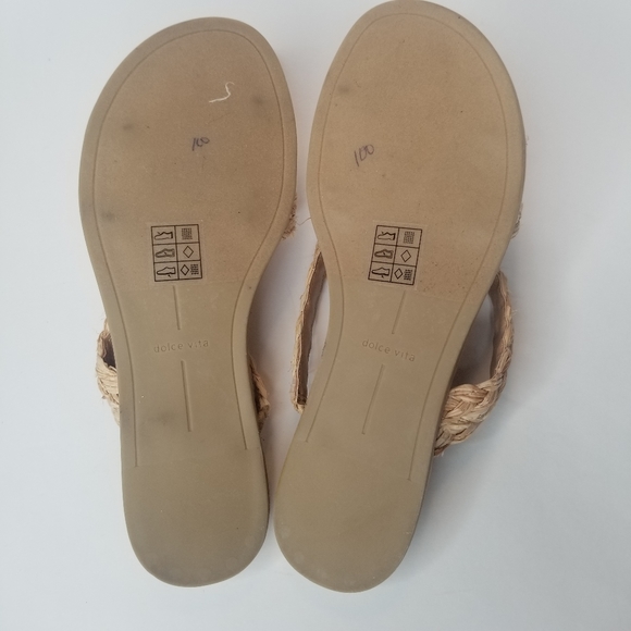 DOLCE VITA Nebi Woven Raffia Slide Braided Strap Sandal - Picture 3 of 8